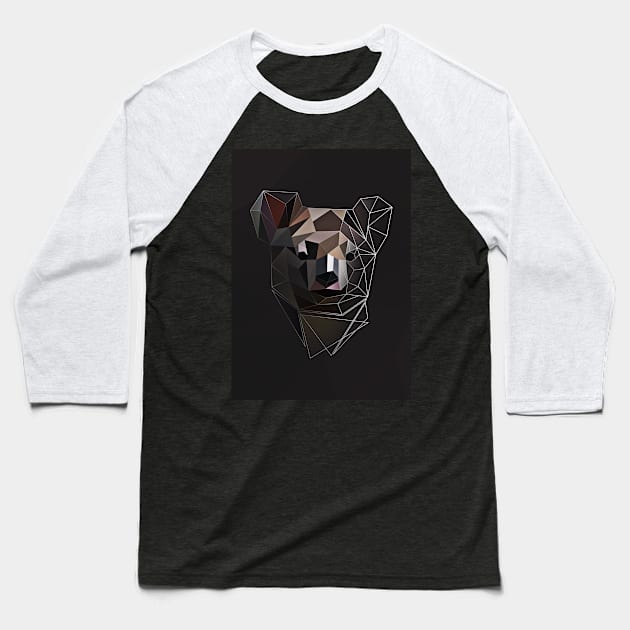 Low Poly Koala's Dream Baseball T-Shirt by Jackson Lester